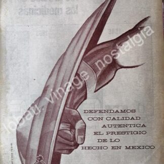 CARTEL ANTIGUO ORIGINAL DE BRANDY PRESIDENTE 1965 PEDRO DOMEQC