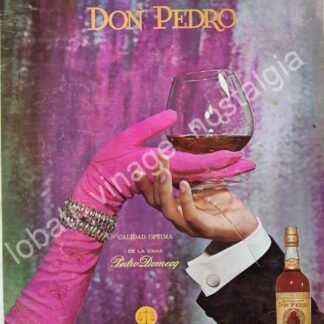 CARTEL ANTIGUO ORIGINAL DE BRANDY DON PEDRO 1960s CALIDAD OPTIMA