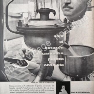 CARTEL ANTIGUO ORIGINAL DE GINEBRA OSO NEGRO 1959 /V282