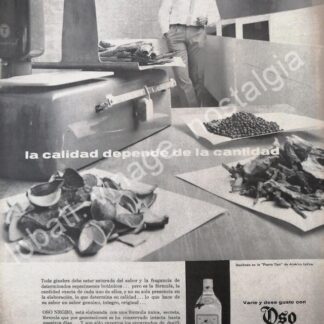 CARTEL ANTIGUO ORIGINAL DE GINEBRA OSO NEGRO 1959 /V284