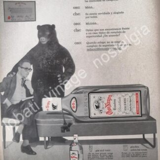 CARTEL ANTIGUO ORIGINAL DE JORGE EL CHE REYES Y GINEBRA OSO NEGRO 1960 /V288 /FEP