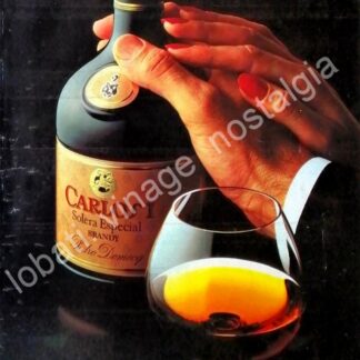 CARTEL ANTIGUO ORIGINAL DE BRANDY CARLOS I. 1980s /5