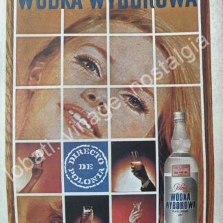 CARTEL ANTIGUO ORIGINAL DE VODKA WYBOROWA 1974 /V317 RARO
