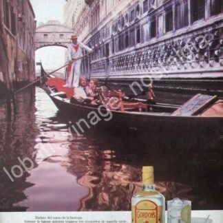CARTEL ANTIGUO ORIGINAL DE GINEBRA GORDONS 1980s /V312