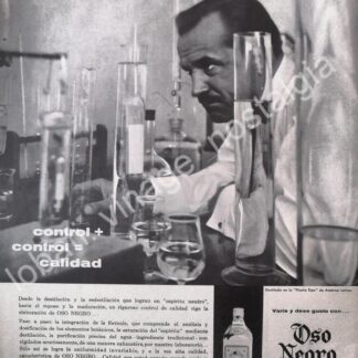 CARTEL ANTIGUO ORIGINAL DE GINEBRA OSO NEGRO 1959 /V279