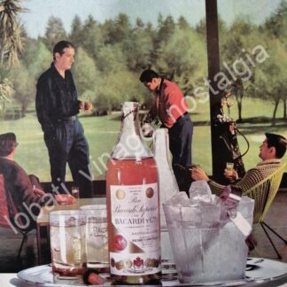 CARTEL ANTIGUO ORIGINAL DE RON BACARDI 1960, DESPUES DEL DEPORTE