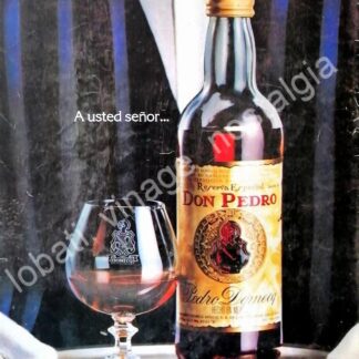 CARTEL ANTIGUO ORIGINAL DE BRANDY DON PEDRO 1965 /2