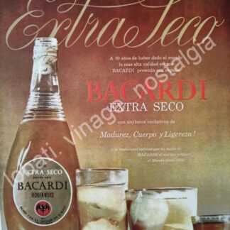 CARTEL ANTIGUO ORIGINAL DE RON BACARDI 1961 /7