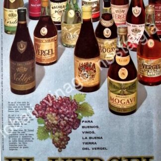 CARTEL ANTIGUO ORIGINAL DE BRANDY VIEJO VERGEL. DIC 1968