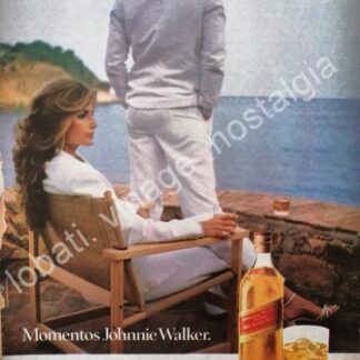 CARTEL ANTIGUO ORIGINAL DE WHISKY JHONNIE WALKER 1980s /7)