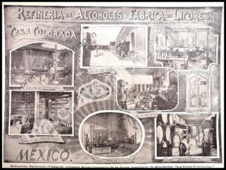 CARTEL ANTIGUO ORIGINAL DE FABRICA DE LICORES LA CASA COLORADA 1897 /RARO