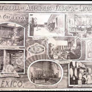 CARTEL ANTIGUO ORIGINAL DE FABRICA DE LICORES LA CASA COLORADA 1897 /RARO