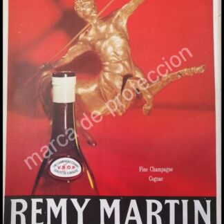 CARTEL ANTIGUO ORIGINAL DE CHAMPAGNE REMI MARTIN 1969