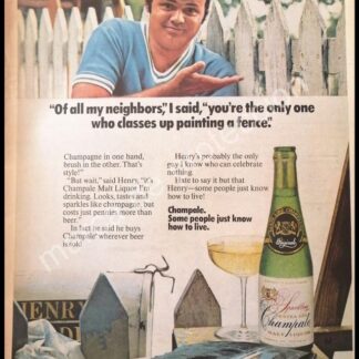 CARTEL ANTIGUO ORIGINAL DE CHAMPAGNE CHAMPALE 1971