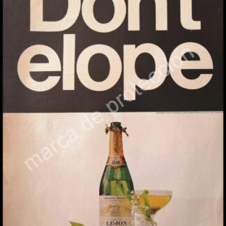 CARTEL ANTIGUO ORIGINAL DE CHAMPAGNE LEJON 1960s