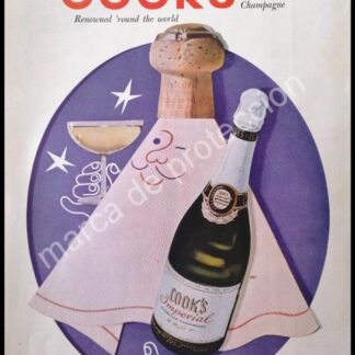 CARTEL ANTIGUO ORIGINAL DE CHAMPAGNE COOKS 1954 DIBUJO DE PAUL RAND / raro
