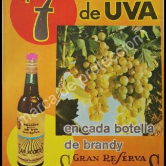 CARTEL ANTIGUO ORIGINAL DE BRANDY SAN MARCOS 1971 / 2