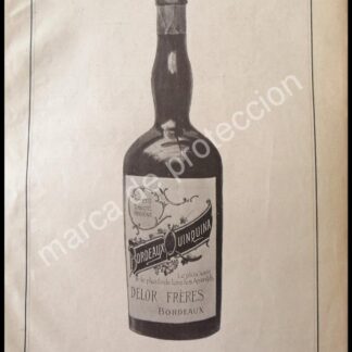 CARTEL ANTIGUO ORIGINAL DE TONICO QUININA BORDEAUX 1898 / RARO