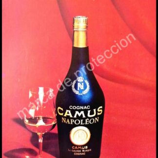 CARTEL ANTIGUO ORIGINAL DE COGNAC CAMUS NAPOLEON 1970s