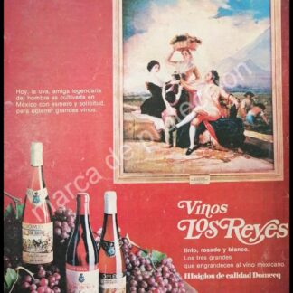 CARTEL ANTIGUO ORIGINAL DE VINO LOS REYES 1978 PEDRO DOMECQ