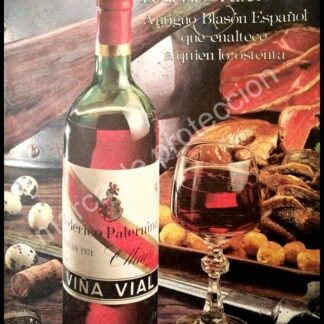 CARTEL ANTIGUO ORIGINAL DE VINOS FEDERICO PATERNINA 1970s