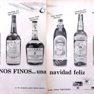 CARTEL ANTIGUO ORIGINAL DE TIENDA. VINOS FINOS S.A . DF. 1966