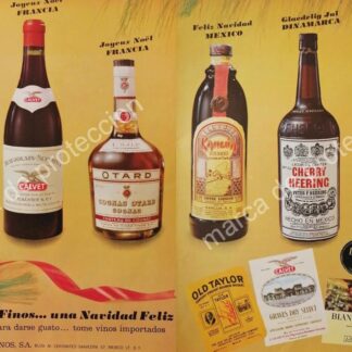 CARTEL ANTIGUO ORIGINAL DE TIENDA. VINOS FINOS S.A . DF. 1967