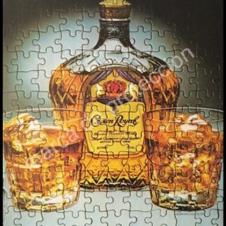 CARTEL ANTIGUO ORIGINAL DE WHISKY CROWN ROYAL 1980s / VINOS