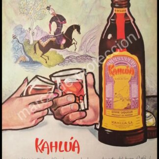 CARTEL ANTIGUO ORIGINAL DE LICOR DE CAFE KAHLUA 1960