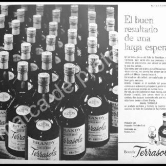 CARTEL ANTIGUO ORIGINAL DE BRANDY TERRASOLA 1962 -2 / RARO