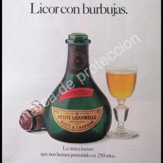 CARTEL ANTIGUO ORIGINAL DE VINOS PETITE LIQUORELLE, MOET & CHANDON 1995