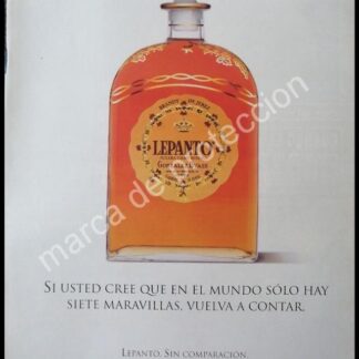 CARTEL ANTIGUO ORIGINAL DE VINOS SOLERA LEPANTO, GONZALEZ BYASS 1990