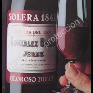 CARTEL ANTIGUO ORIGINAL DE SOLERA DEL REY, GONZALEZ BYASS 1985