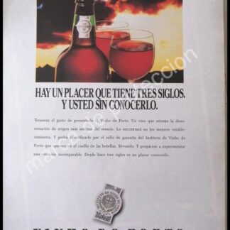 CARTEL ANTIGUO ORIGINAL DE OPORTO. VINHO DO PORTO 1980s