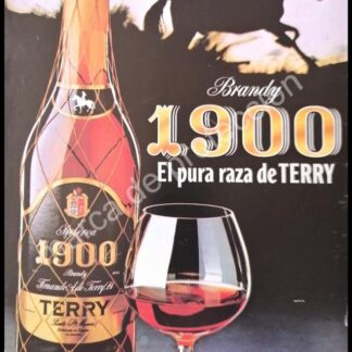 CARTEL ANTIGUO ORIGINAL DE BRANDY 1900 TERRY 1980s /3