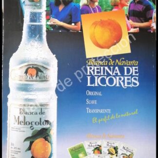 CARTEL ANTIGUO ORIGINAL DE VINOS BLANCA DE NAVARRA 1980s