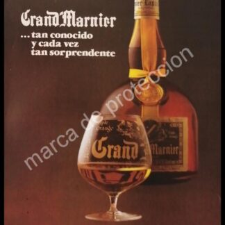 CARTEL ANTIGUO ORIGINAL DE VINOS GRAND MARNIER 1980s