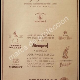 CARTEL ANTIGUO ORIGINAL DE CASA PEDRAGES Y CIA FELICITA A JOSE PAGES LLERGO 1955