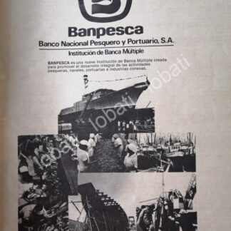 CARTEL ANTIGUO ORIGINAL DE BANCO BANPESCA, BANCO NACIONAL PESQUERO 1980 /132