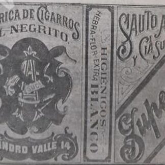 CARTEL ANTIGUO ORIGINAL DE FABRICA DE CIGARROS EL NEGRITO, CIGARROS SUPER FINOS 1912 / MUY RARO