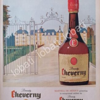 CARTEL ANTIGUO ORIGINAL DE VINOS. BRANDY CHEVERNY 1968 /524