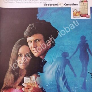 CARTEL ANTIGUO ORIGINAL DE VINOS. WHISKY SEAGRAM´S V.O 1960s /522