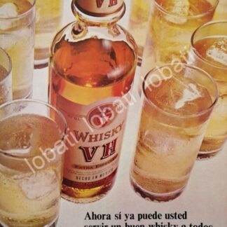 CARTEL ANTIGUO ORIGINAL DE VINOS. WHISKY VH 1969 /598