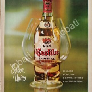 CARTEL ANTIGUO ORIGINAL DE RON CASTILLO 1964 /514
