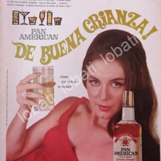 CARTEL ANTIGUO ORIGINAL DE VINOS. WHISKY PANAMERICAN 1966 /597 SUPER RARO 10+