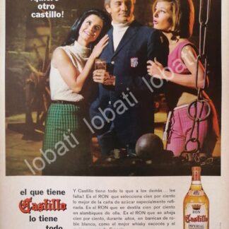 CARTEL ANTIGUO ORIGINAL DE RON CASTILLO 1966 /510