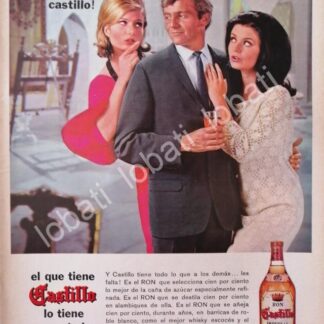 CARTEL ANTIGUO ORIGINAL DE RON CASTILLO 1960s /510