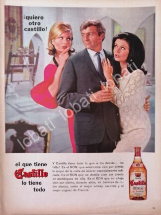 CARTEL ANTIGUO ORIGINAL DE RON CASTILLO 1960s /510