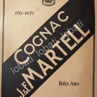 CARTEL ANTIGUO ORIGINAL DE COGNAC MARTELL 1927 /508