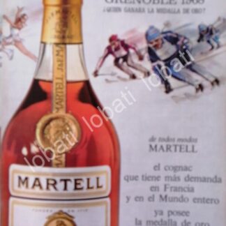 CARTEL ANTIGUO ORIGINAL DE COGNAC MARTELL Y OLIMPIADAS MEXICO 68 /502